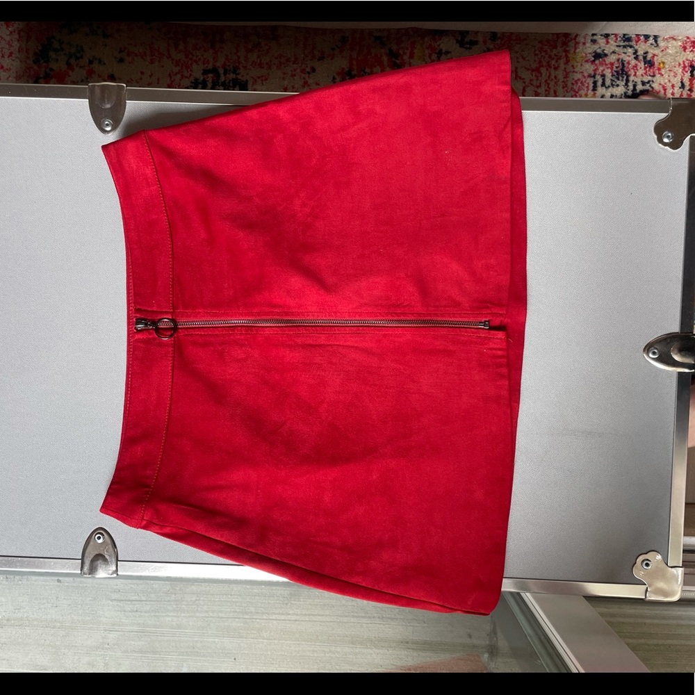 Zara velvet skirt with zipper front